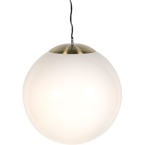 QAZQA Lámpara colgante escandinava cristal opalino 50 cm - Ball