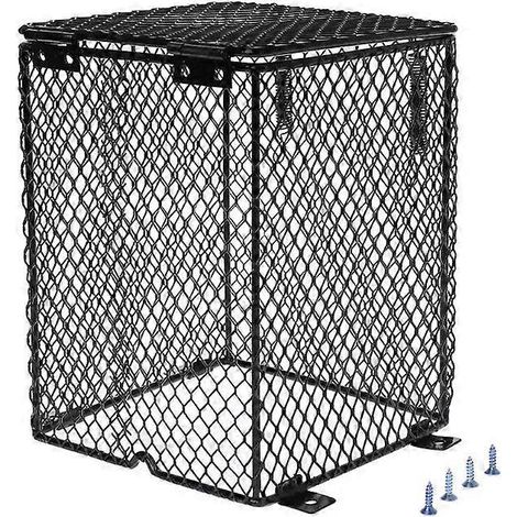 Protection d'ampoule chauffante pour reptiles, couvercle en maille pour lampe chauffante, abat-jour cylindrique et carré - 1 (1/5)