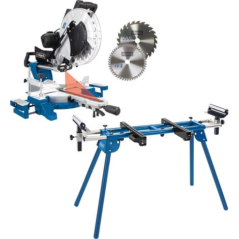 Scheppach – Scie à onglet radiale HM140L – 2000W – Capacité de coupe 330 x 105 mm – Lame Ø 305 mm – Tête inclinable bilatérale ±45°