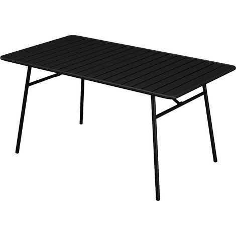 Tavolo da giardino L.160 cm in Metallo Nero  - MIRMANDE di MYLIA