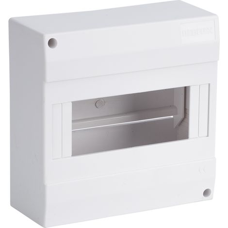 Caja eléctrica vacía con 1 carril y 8 módulos DEBFLEX. (1/2)
