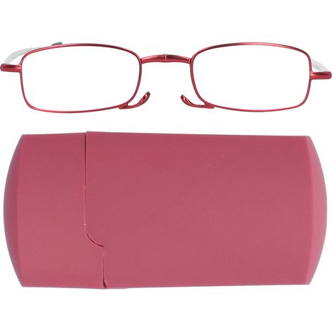 Lunettes de lecture pliables anti-lumière bleue améliorées, vente en gros, lunettes de lecture pliables avec antenne en acier inoxydable, anti-lumière bleue + 150 carrés rouges. (1/5)