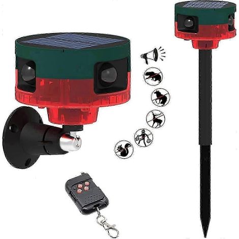 Alarme anti-aboiements de chien détecteur de mouvement 129 dB alarme extérieure avec télécommande sans fil 13 sons différents - DGJR hwy (1/5)