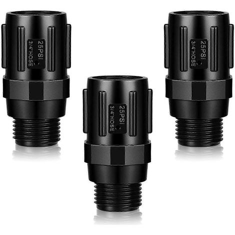 Régulateur de pression pour irrigation goutte à goutte (lot de 3), filetage femelle 3/4 po x filetage mâle 3/4 po, 25 PSI (1/5)