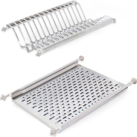 Emuca Escurreplatos para módulos altos, módulo 450mm, Acero inoxidable