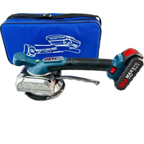 Machine Vibrante Carrelage électrique, Tile Vibrator de Carreleur, Ventouse Carrelage, Vibreur Carrelage, 5 Vitesses Réglable, Capacité d'adsorption de 100 kg (2Battery)