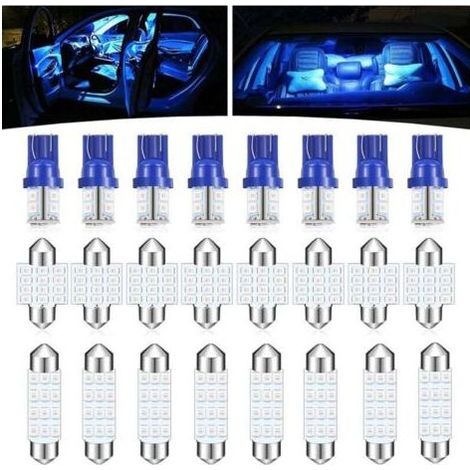 PA 24 Stück T10 31 mm 42 mm LED-Autolampen Innenraumbeleuchtung Kennzeichenbeleuchtung (Blau) (1/4)