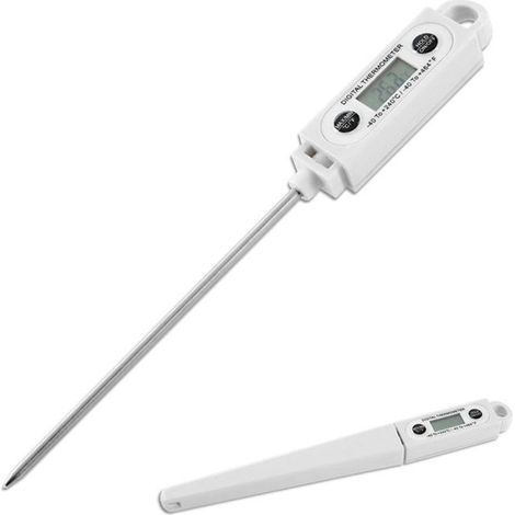 Thermomètre à viande électronique - Orion - Sonde 20 cm - Écran LCD - 0°C à +300°C - Acier inoxydable - Sans fil (1/4)