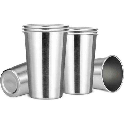 Tasses en Acier Inoxydable de Qualité SupéRieure 16 Oz Pint Cup Tumbler (8 Pack) - Tasse Empilable (1/4)