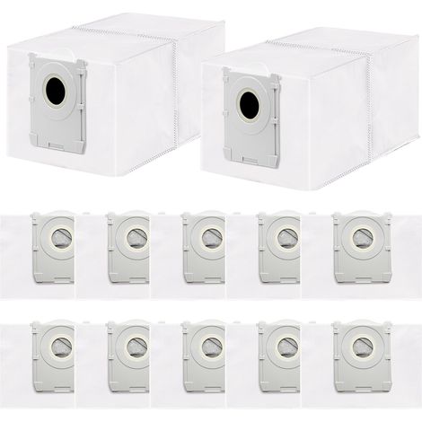 12er-Pack Staubbeutel für Ecovacs Deebot T50/T50 PRO Gen2/Gen3 T50 MAX PRO/T30C PRO/T30e/T80/T80S/X8/X8 PRO/X9 PRO OMNI Staubsauger, große 4-Liter-Ersatzbeutel (1/5)