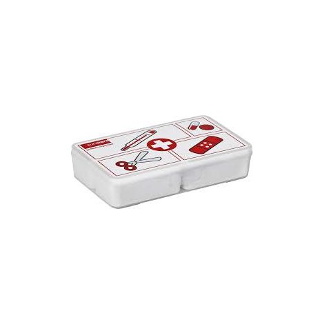 Sunware Erste-Hilfe Kasten 24,5 x 15 x 5,2 cm, mit 4 Einsätzen Boxen, Körbchen & Kisten