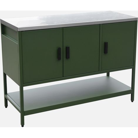 Modulo cucina da esterno in acciaio 3 ante e 1 ripiano, 120cm