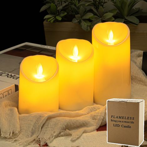 Lampe bougie électronique LED, lampe décorative fausse bougie simulée, accessoire de décoration romantique pour mariage, lumi(Y075) (1/5)