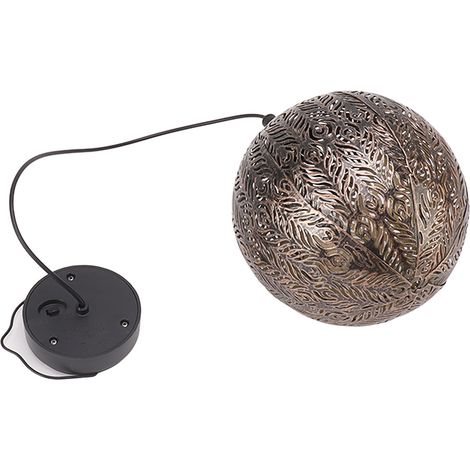 Lanterne solaire de jardin de 15 cm (5,9 pouces), guirlande lumineuse LED ronde en forme de blé pour allée et cour. (1/5)
