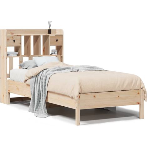 Maison Exclusive - Lit bibliothèque sans matelas 75x190 cm bois de pin massif