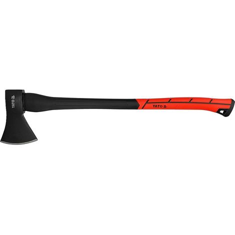 Axt Beil mit Fiberglas Stiel, Universal Spaltaxt Holzaxt Forstaxt Spalthammer Spaltbeil Holzspalte +1500g (YT-79978)
