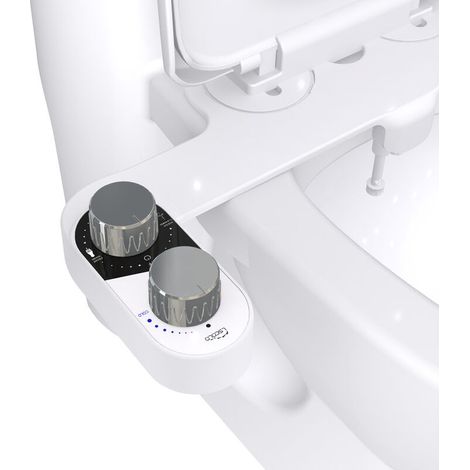 Nettoyeur de bidet électrique chasse d'eau de couvercle de toilette intelligente double buse avec buse autonettoyante pour bidet d'eau pour fixation de toilette (1/5)