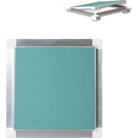 Trappe de visite 20 x 20 cm cadre aluminium, Trappe d'inspection avec joint d'étanchéité, porte en plaques de plâtre, à ouverture clic-clac (1/3)