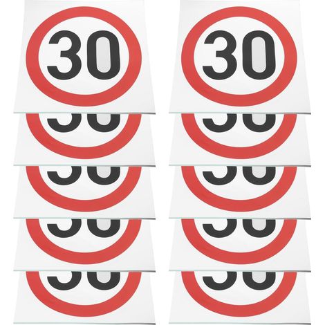 Panneau de limitation de vitesse 30 MPH, 10 pièces, 150 mm  Autocollants imperméables, autocollants, panneau de signalisation de véhicule (1/5)