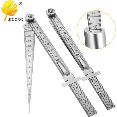 Calibre d'écartement en acier inoxydable, règle droite en acier, jauge d'épaisseur, règle conique, règle conique à coin, calibre de diamètre intérieur, calibre de perçage de haute précision (1/5)