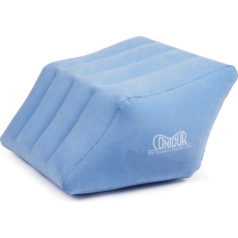 Coussin de Soutien des Jambes 2-en-1, Oreiller en Mousse à Mémoire de Forme pour Soulager les Jambes, Repose-Jambes Incliné pour Lit et Canapé, Couleur Bleue, 1 Pièce (1/5)
