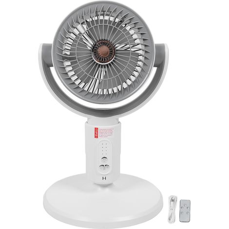 Ventilateur sur pied silencieux à 4 vitesses, minuterie 8 h, hauteur réglable, avec télécommande. Idéal pour la circulation de l'air sur un bureau ou au sol. (1/4)