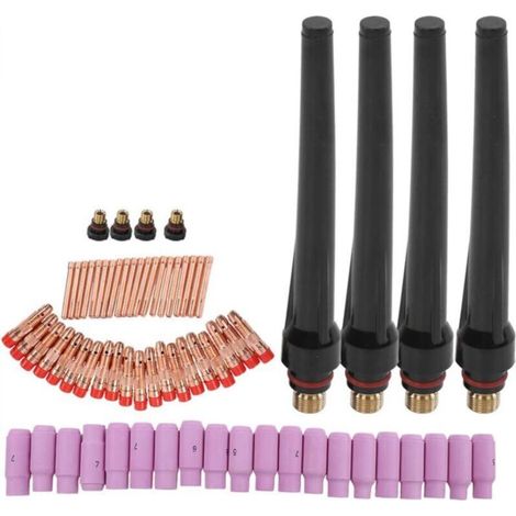 Carnival Merchant TIG Welding Torch Kit, Copper TIG Torch Accessories for Welding Non-Ferrous Metals (1/5)