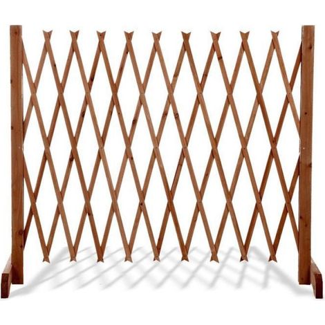 - Barrière de Sécurité Extensible, 30 à 150 x 90 cm, Barriere de protection extensible en Bois, Rétractable, Animaux (1/5)