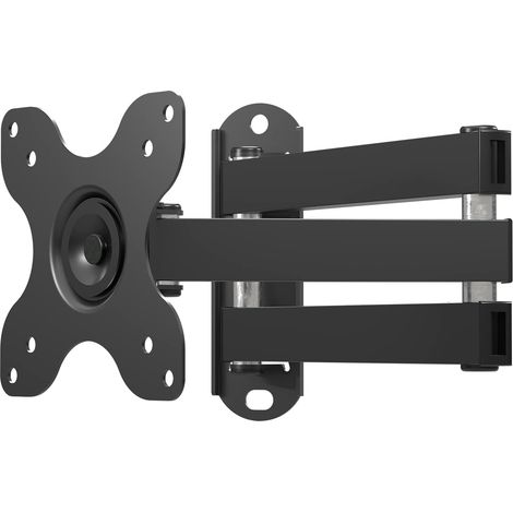 Support Mural TV - Articulé - Inclinable et Pivotant - VESA 75 x 75 / 100 x 100 mm - Charge Max 15 kg - Pour Écrans 13 à 32 Pouces