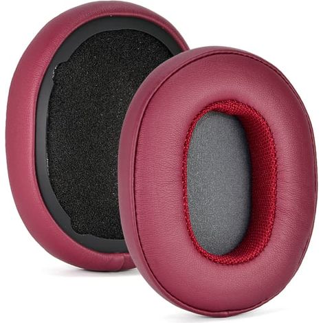 Coussinets d'oreille de rechange pour casque Skullcandy Crusher Wireless/Crusher ANC/Hesh3, lot de 2, rouge foncé (1/5)