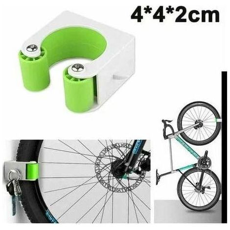 Lots de 3 Boucle de stationnement de vélo support mural VTT vélo de route support de rangement vertical Clip support de vélo présentoir boucles VTT vélo, vert-442cm (1/5)