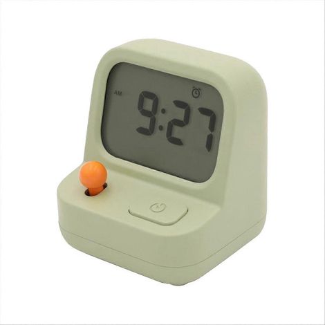 Réveil rétro mini console de jeux portable pour enfants, horloge numérique mignonne, compte à rebours multifonctionnel, fonction snooze (1/5)