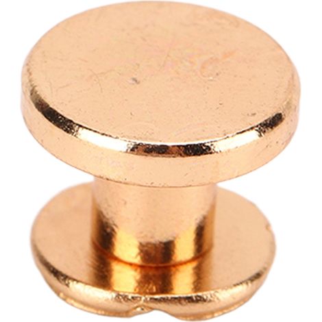 200 lots à vendre : rivets, vis et vis de fixation pour cuir (9 x 6,5 mm), clous en laiton à surface incurvée pour album photo, finition or. (1/5)