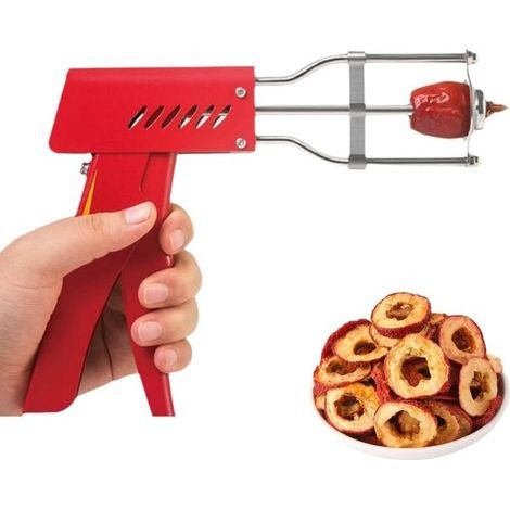 Dattelentkerner, Edelstahl-Obstkernentferner mit austauschbaren Einsätzen, tragbarer Kirschentkerner, für große und kleine rote Datteln, Weißdorn (1/4)
