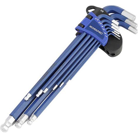 WORKPRO-Satz mit 9 Inbusschlüsseln mit langem Arm (metrisch) (1/5)