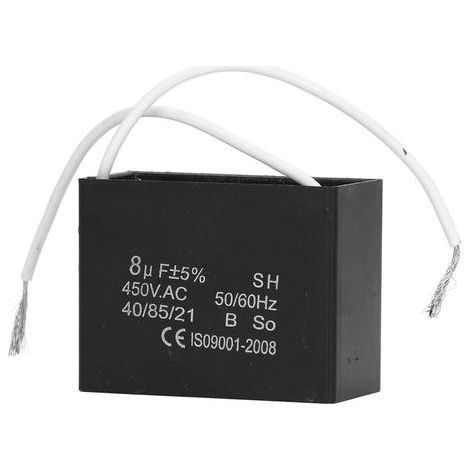 8µF Anlaufkondensator für Lüftermotor, Klimaanlage, 450VAC Dauerbetriebskondensator (1/5)