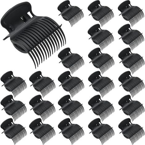 Lot de 24 pinces à friser de rechange pour fer à friser, pour femmes et filles (24 pièces noires) (1/5)