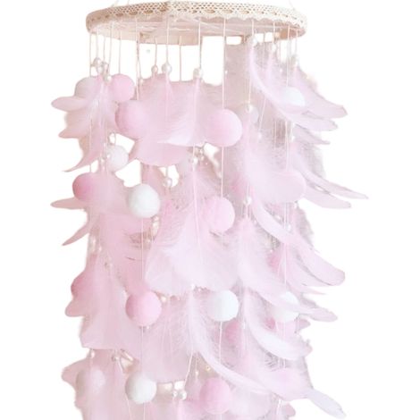 Attrape-rêves en forme de cœur pour fille, filet à rêves, pendentif carillon, décoration de chambre de fille, pendentif de chambre, ornement, anneau de bonbons