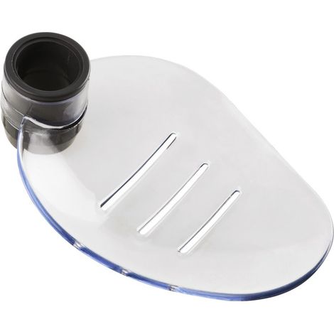 Porte-savon transparent rond pour barre de douche 25 mm – Évite l'eau stagnante – Fixation facile – Pour salle de bain et cuisine – Cazabox (1/2)