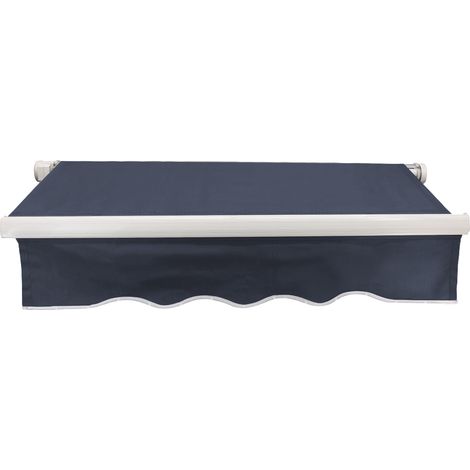 Greenbay 3.5x2.5m Garden Awning Replacement Fabric Top Cover Front Valance Blue