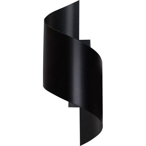 Lampada a Parete Spiner, Acciaio verniciato a polvere, Nero, 14x30x13 cm (1/5)