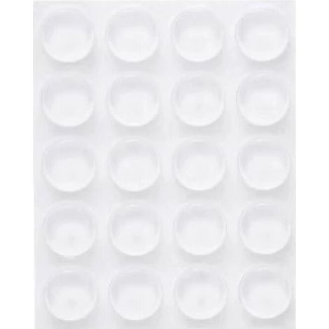 40 topes de puerta adhesivos transparentes, 22 x 5 mm, amortiguador de puerta, tope de puerta transparente, amortiguador de puerta de pared (1/4)