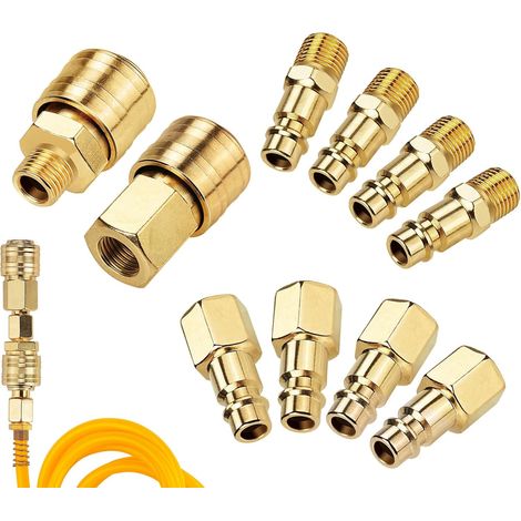 Raccord pneumatique/air comprimé 1/4 NPT - Embout de raccord rapide 1/4 pouce (1/5)
