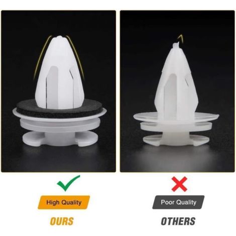 50 clips de fixation, plastique durable, coussinets en éponge, agrafes de panneau, pour porte et pare-chocs (1/4)