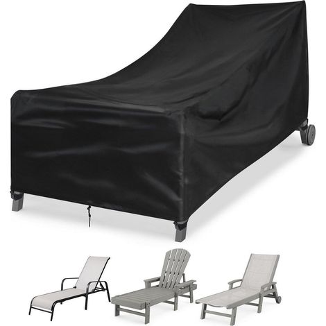Gartenliege Abdeckung wetterfest 200x75cm, 420D Oxford wasserdicht, UV-beständig (1/5)