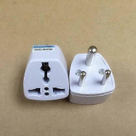 Adaptateur de prise Afrique du Sud vers prises US, Europe et Australie - blanc, 1 pièce