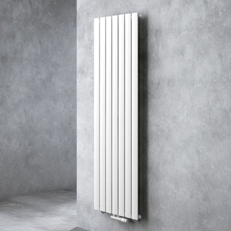 Doporro – Radiateur eau chaude en acier 180x54 cm – Monocouche vertical blanc – Puissance 1045 W – Montage mural pour salle de bain