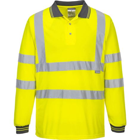 Polo Hv Langarmshirt Farbe: Gelb Größe 5XL - Portwest