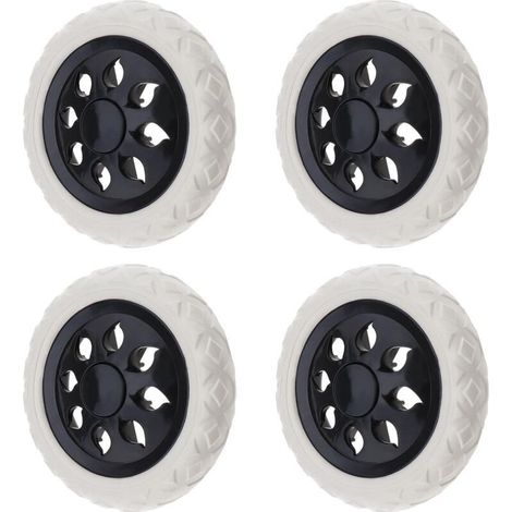 [ Roulettes pour chariots / caddies ] Roues en mousse de 165 mm - Kit de 4 - Charge max 25 kg par roue, pour chariot provisions / bagages (1/5)