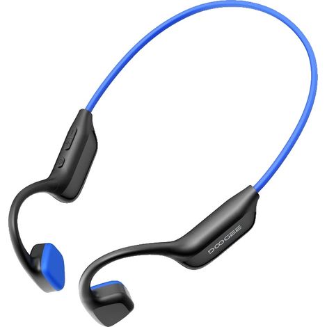 Auriculares de conducción ósea, resistentes al agua, con conectividad Bluetooth, color azul. (1/2)